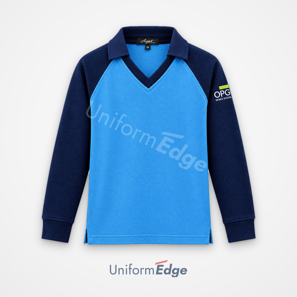 O P G World School - T-Shirt House - Blue