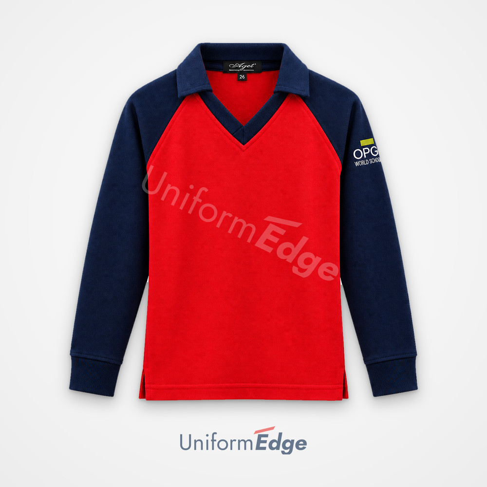 O P G World School - T-Shirt House - Red