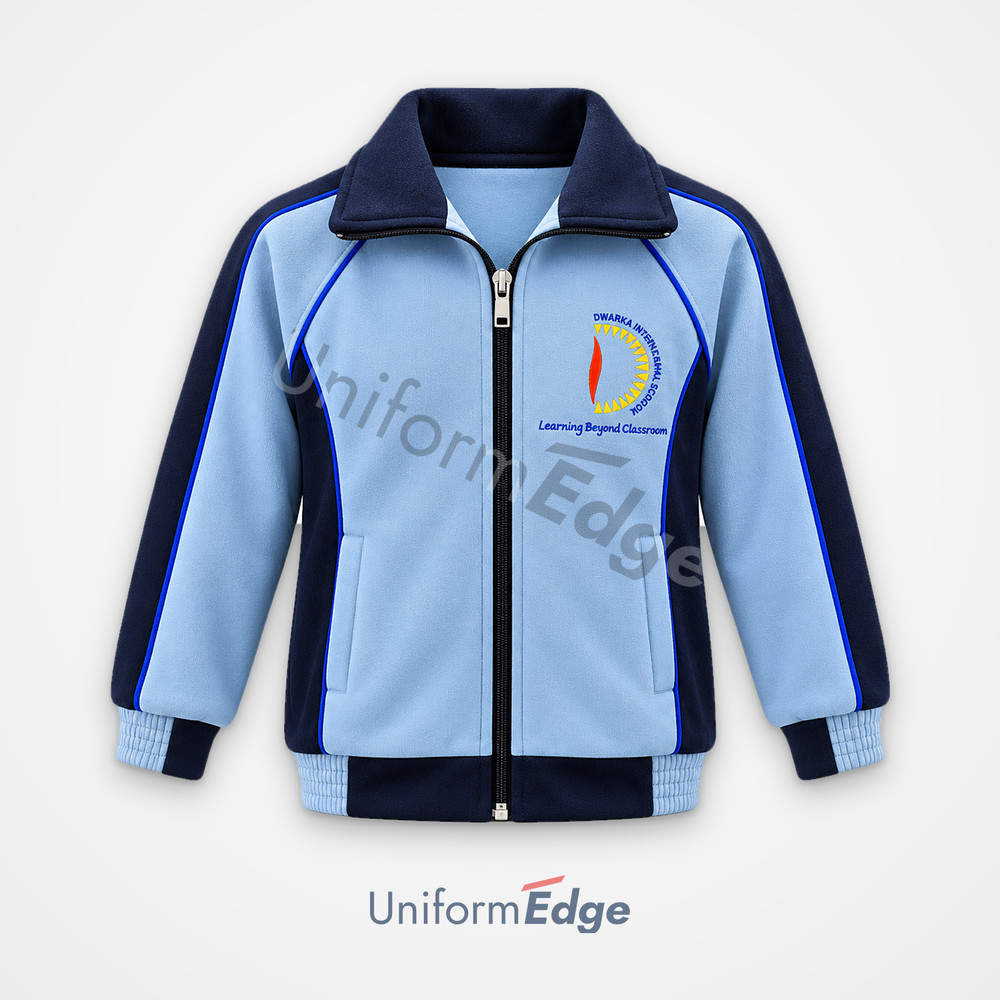 Dwarka International School - Jacket House - Blue - back